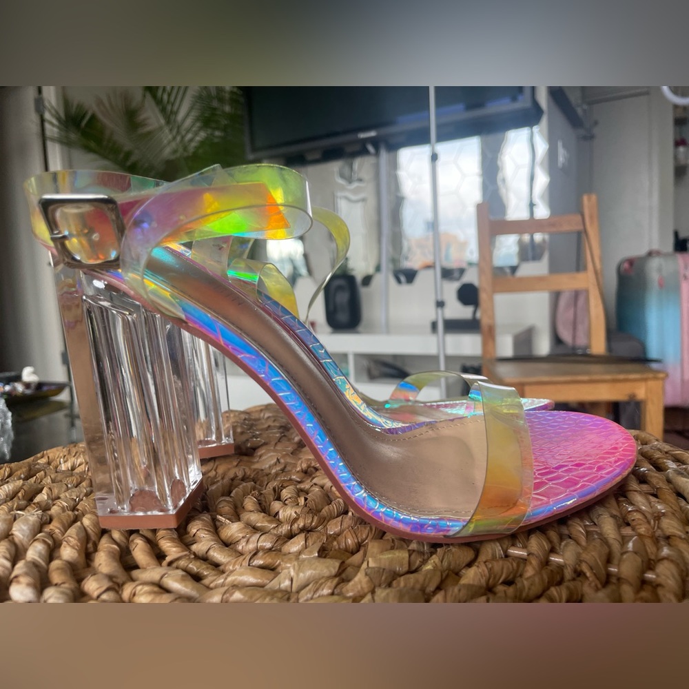 Cape Robbin Iridescent Strap Heels - Picture 6 of 16